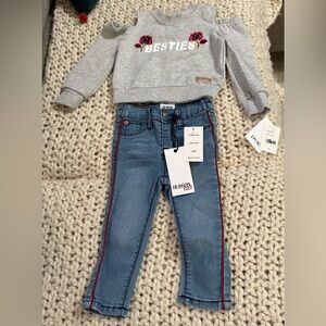 Hudson Kids 2 piece baby girl outfit. 
Size 12 months.